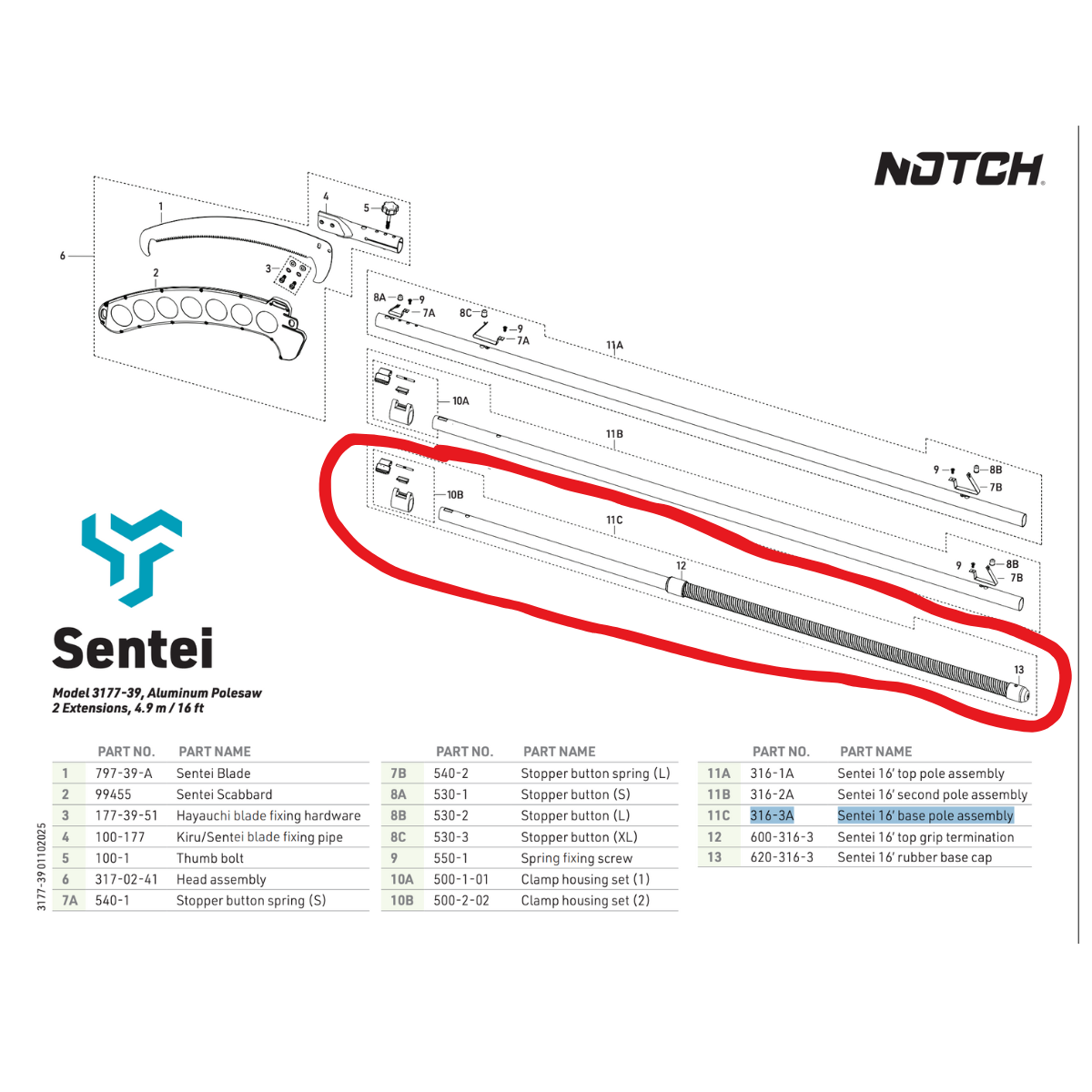 Telescoping Polesaw Notch | Arborist Supply Co. Inc.